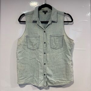 Express denim button down shirt‎